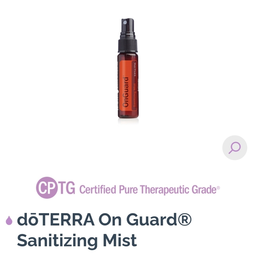 DoTerra On guard sanitizing mist.